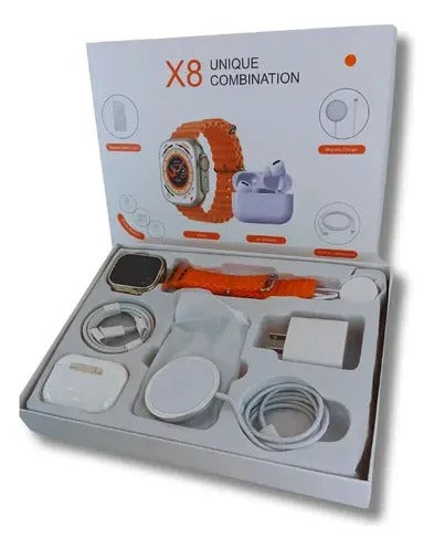 Combo Smartwatch Powerbank Audifonos X8